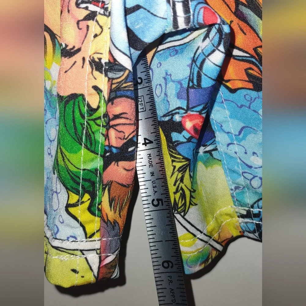 Men's Aussie Bum Super Power Shorts Colorful Fun Pockets Sz M 34-35
